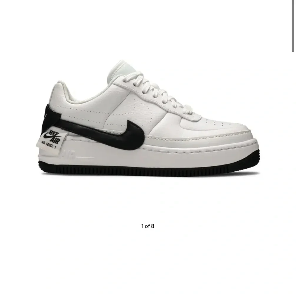 Nike Low-Top Leather Sneakers - White & Black - Picture 1 of 7
